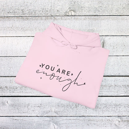 Unisex Heavy Blend™ Hooded Sweatshirt - You Are Enough - Self-Love Quote Design