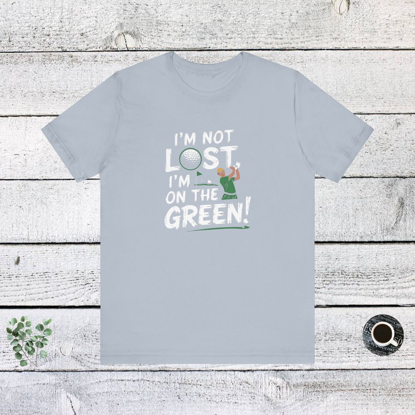 men & women golf t-shirt: on the green! unisex golf t-shirt