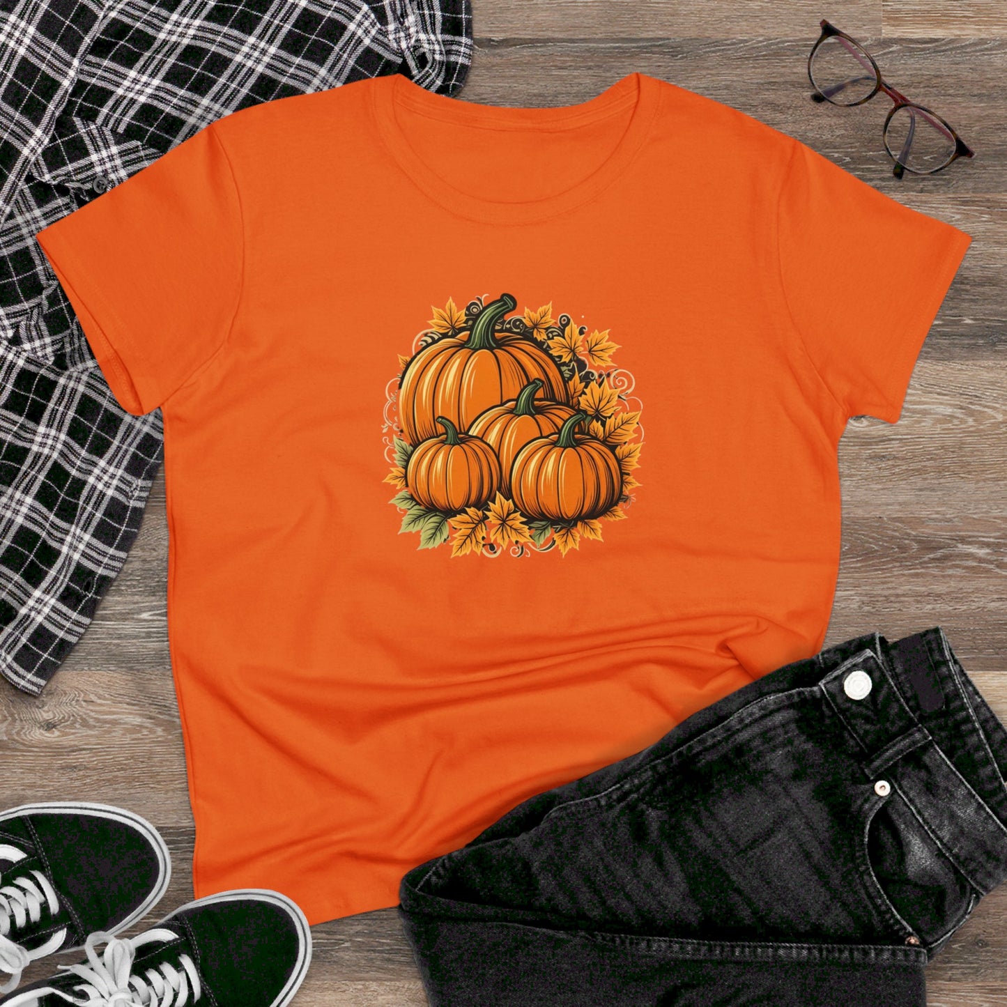 womens t-shirt - pumpkins