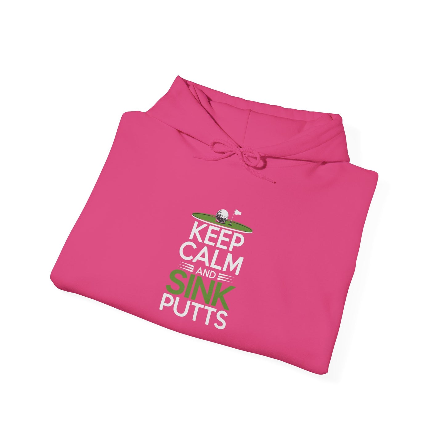 men & women golf sweatshirt: keep calm & sink putts. unisex sweatshirt.