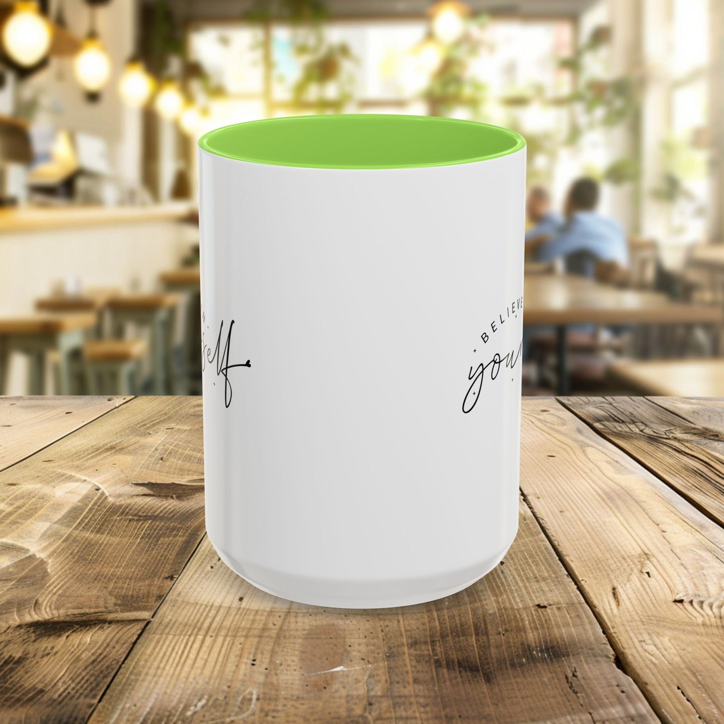 colorful inspirational mug - believe in yourself