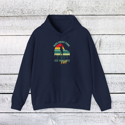 Unisex Heavy Blend™ Hooded Sweatshirt - Rise Every Time You Fall - Resilience Quote
