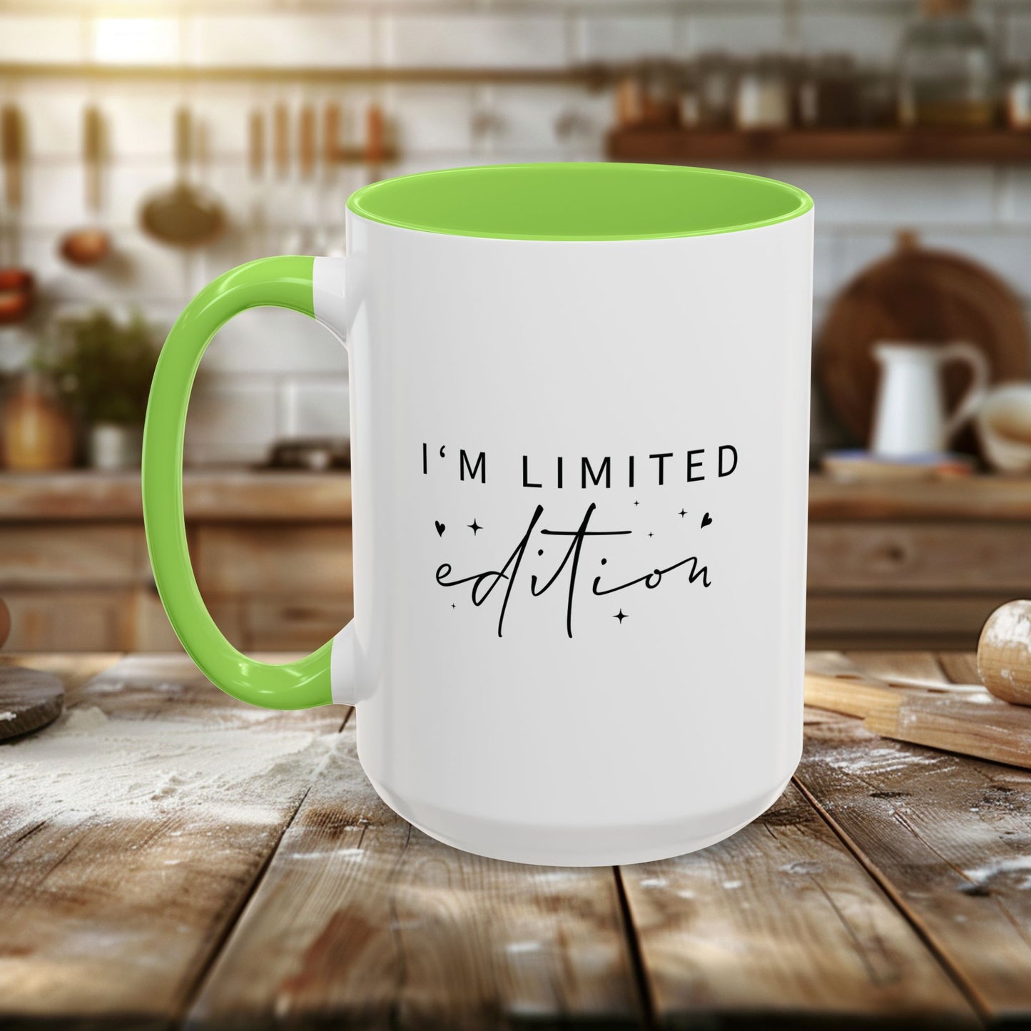colorful mugs (11oz, 15oz) - i’m limited edition - unique confidence quote