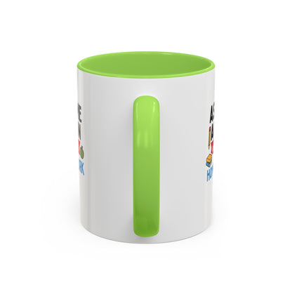 Colorful 'Ask Me Again, It's Homework' Mug - Perfect for Students. Teachers with Attitude.