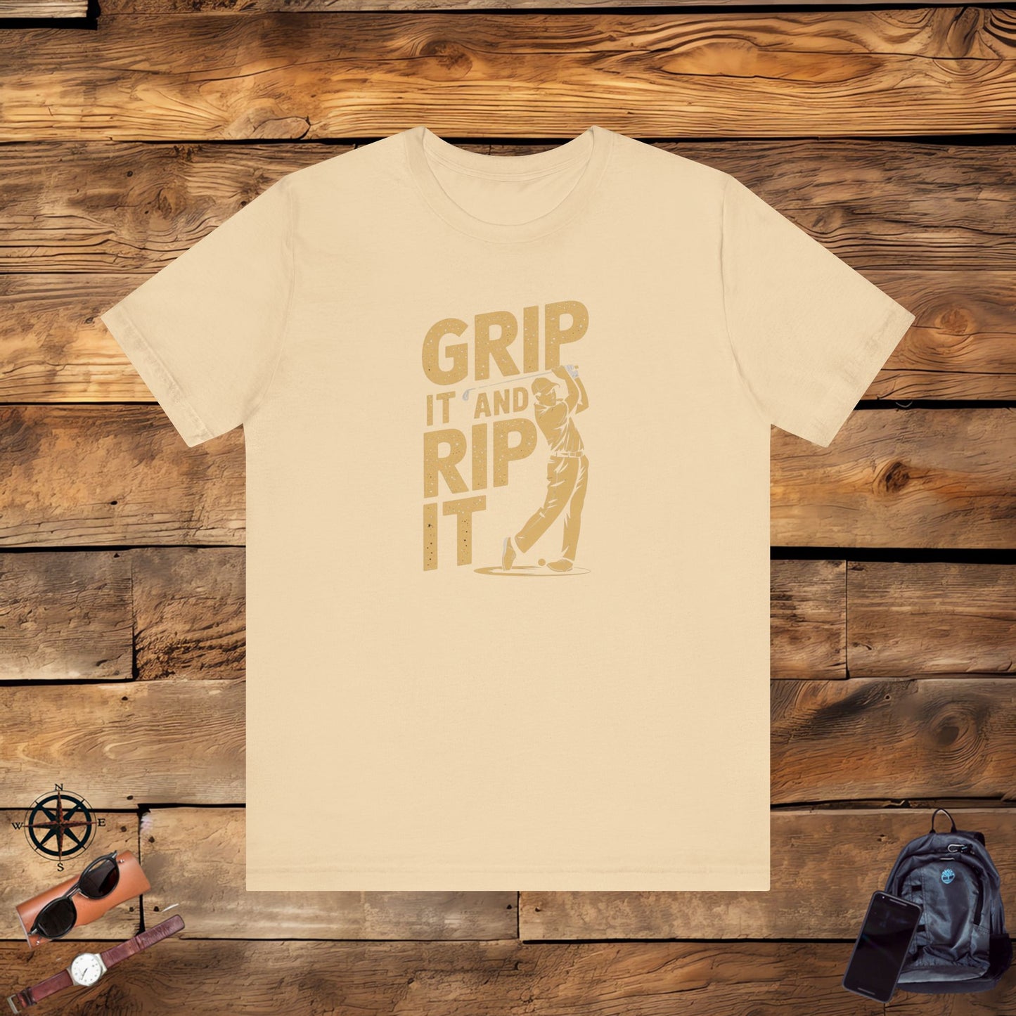 men & women golf t-shirt: grip it and rip it! unisex golf t-shirt.