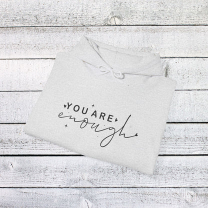Unisex Heavy Blend™ Hooded Sweatshirt - You Are Enough - Self-Love Quote Design