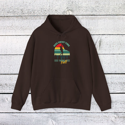 Unisex Heavy Blend™ Hooded Sweatshirt - Rise Every Time You Fall - Resilience Quote