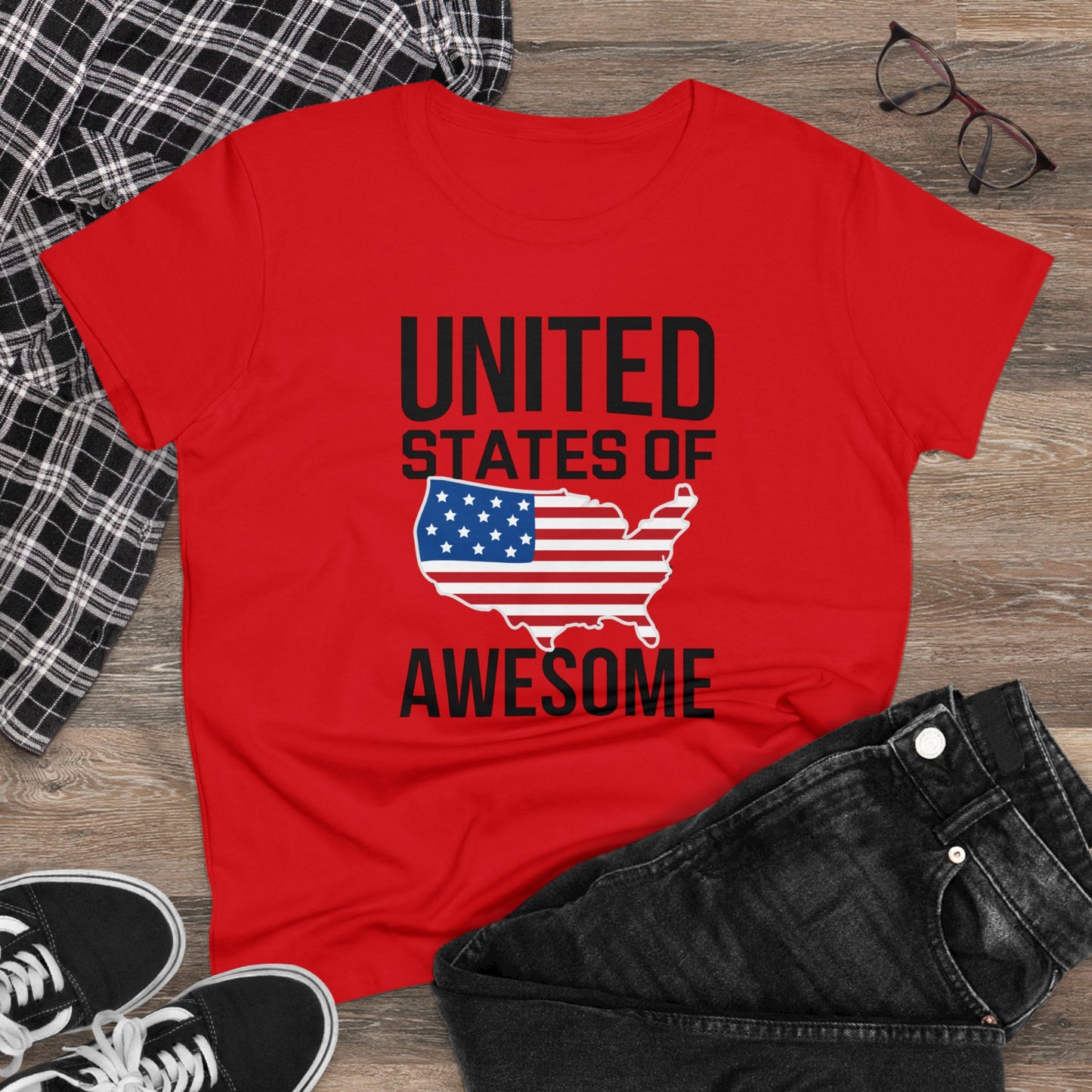 women's t-shirt, women's tee, funny gift, united states of awesome!