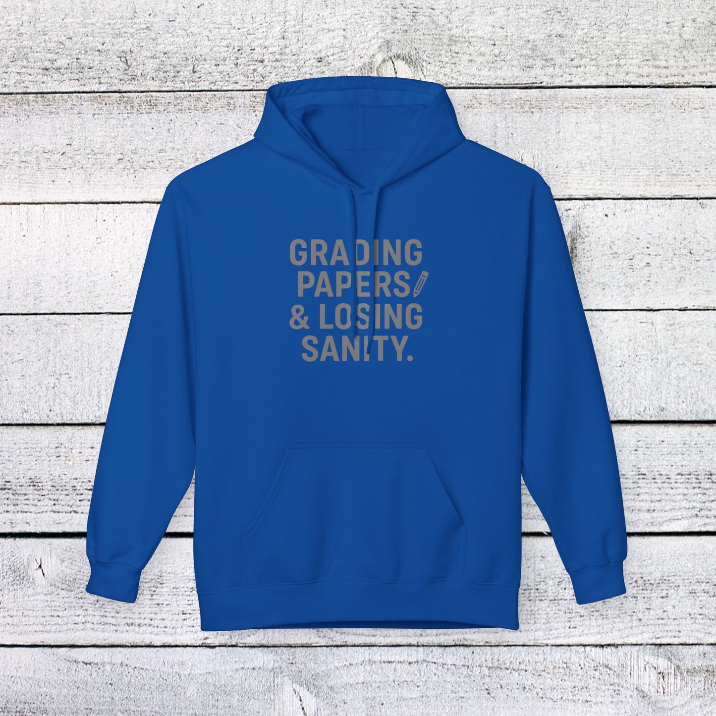 unisex softstyle hoodie - grading papers & losing sanity design. teachers with attitude.