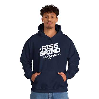 Unisex Heavy Blend™ Hooded Sweatshirt - Rise, Grind, Repeat - Hustle Daily Motivation