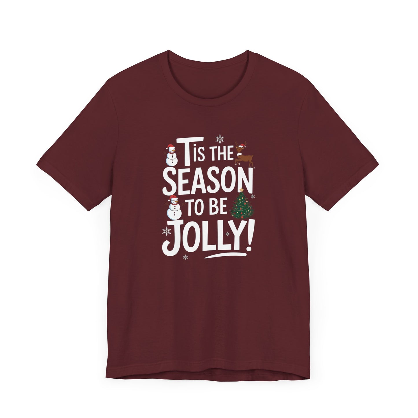 men & women christmas t-shirt. tis the season to be jolly. unisex christmas t-shirt.