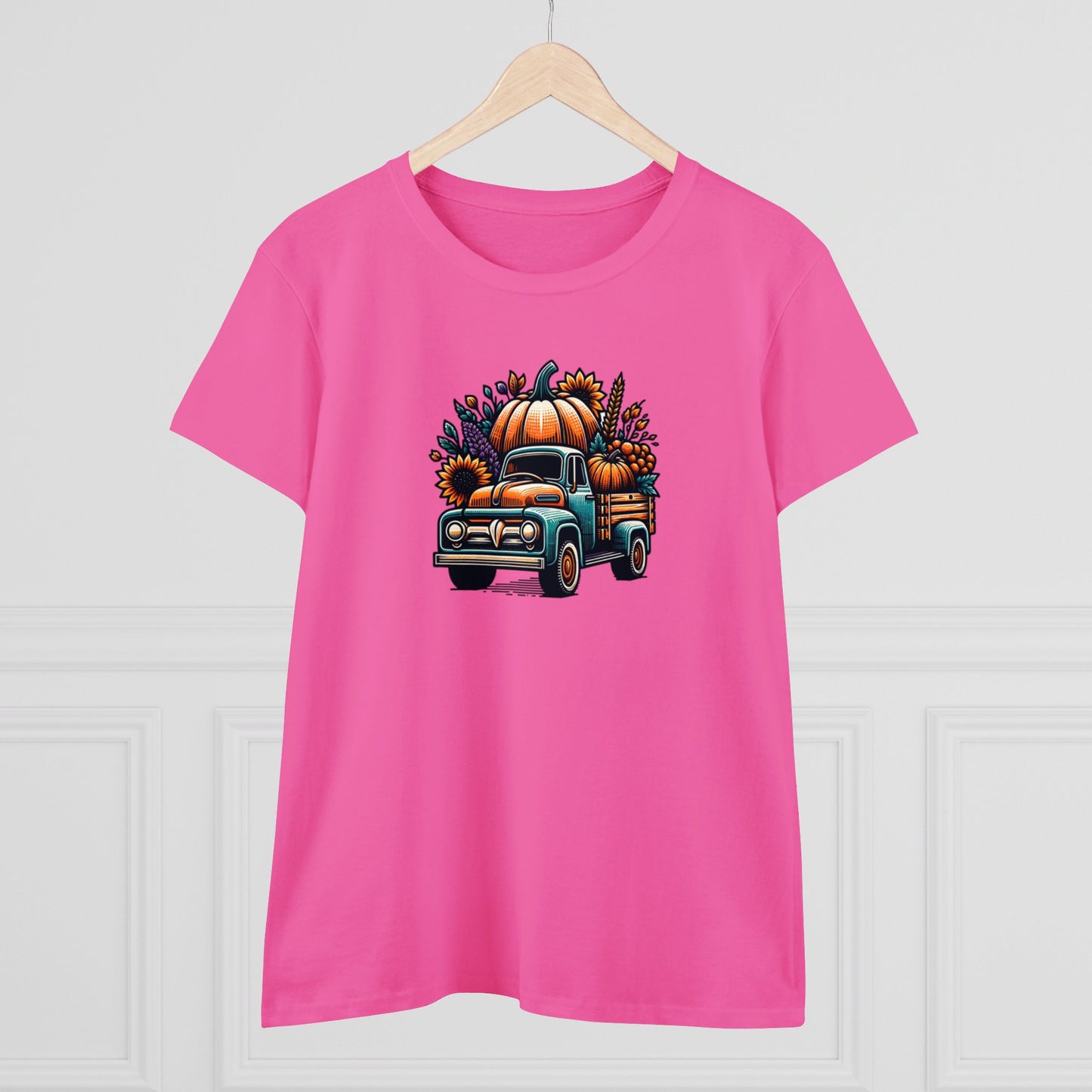 womens t-shirt - pumpkin truck!