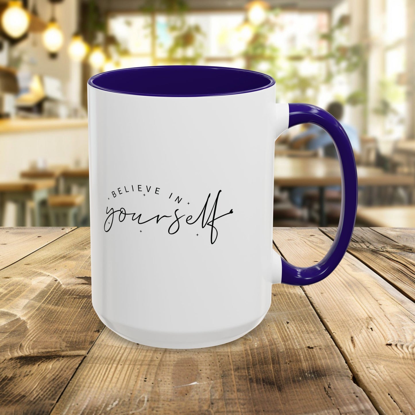 colorful inspirational mug - believe in yourself