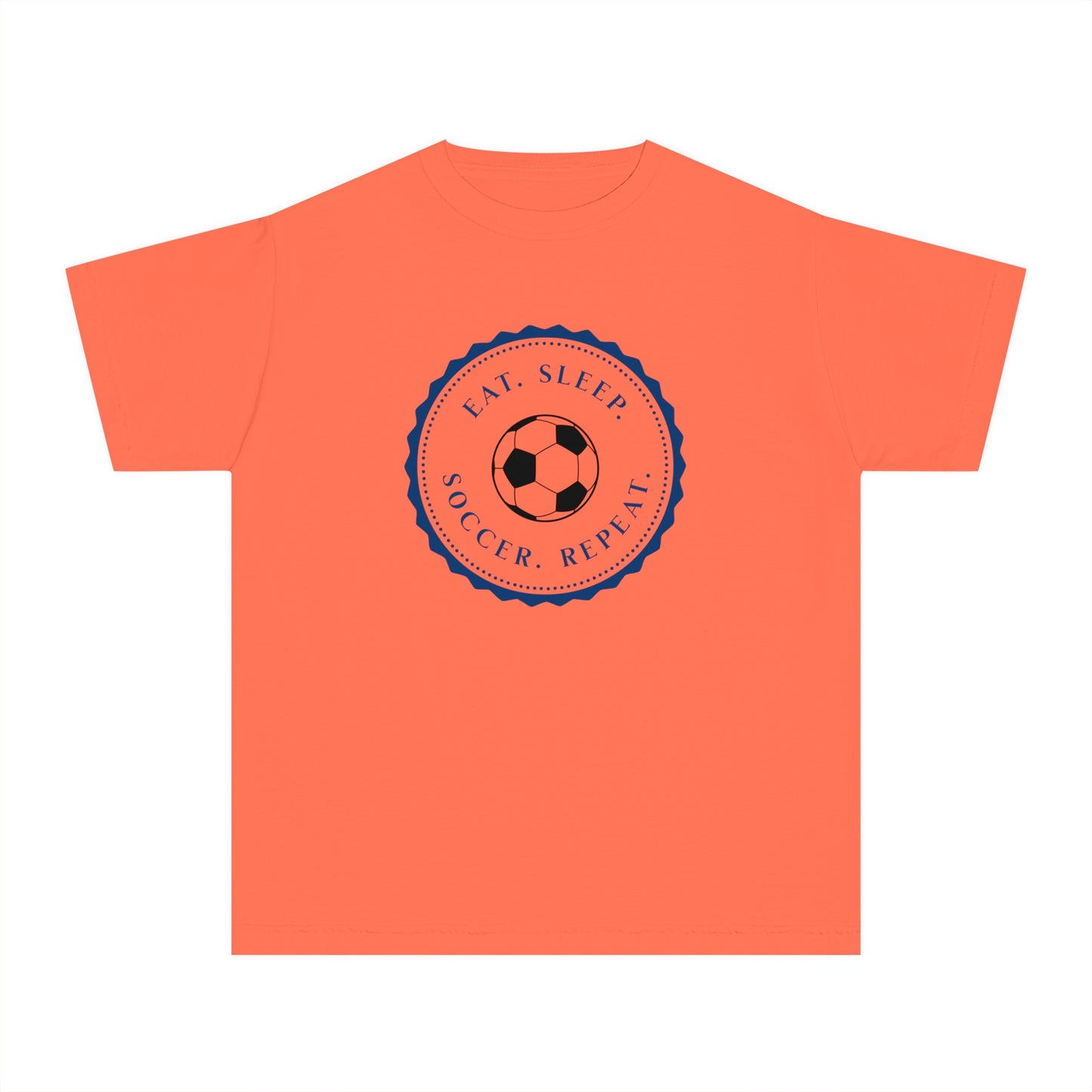 youth t-shirt - soccer. repeat.