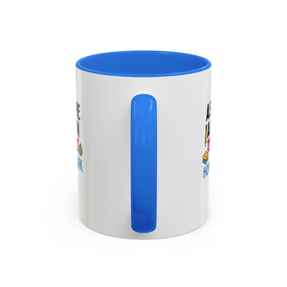 Colorful 'Ask Me Again, It's Homework' Mug - Perfect for Students. Teachers with Attitude.