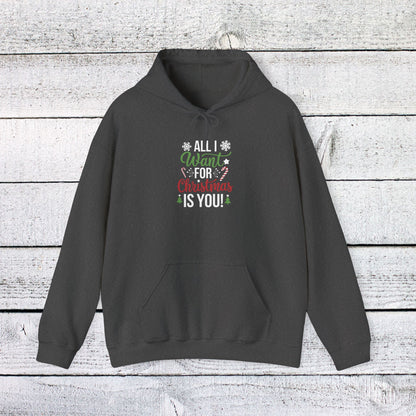 Men's and Women's Christmas Sweatshirt. All I want for Christmas is you. Unisex Christmas Sweatshirt.