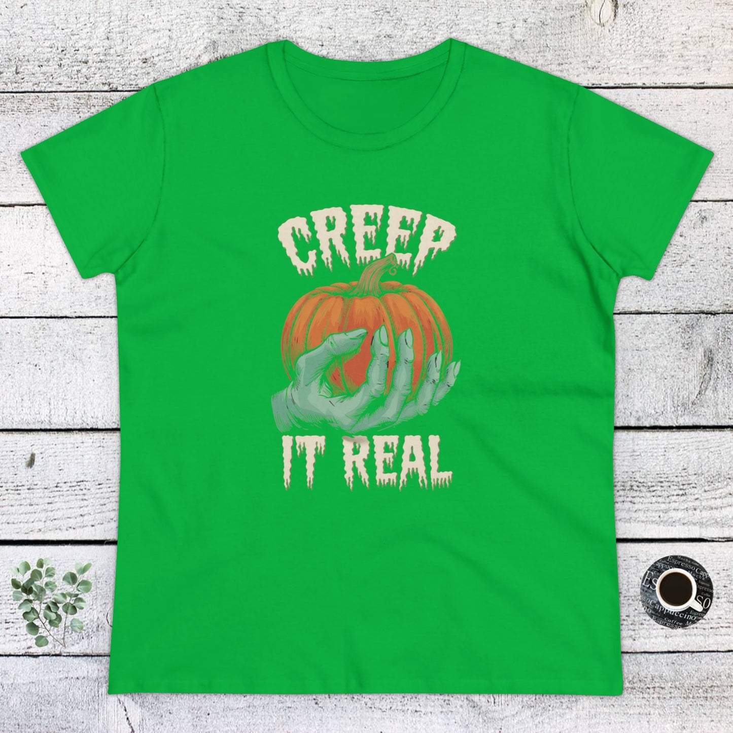 women's t-shirt, women's tee, halloween, funny gift, creep it real!