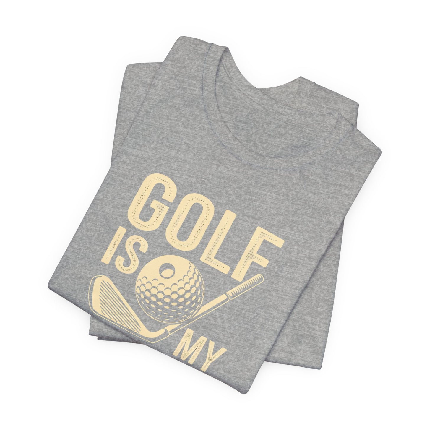 men & women golf t-shirt: golf is my therapy(2). unisex golf t-shirt.