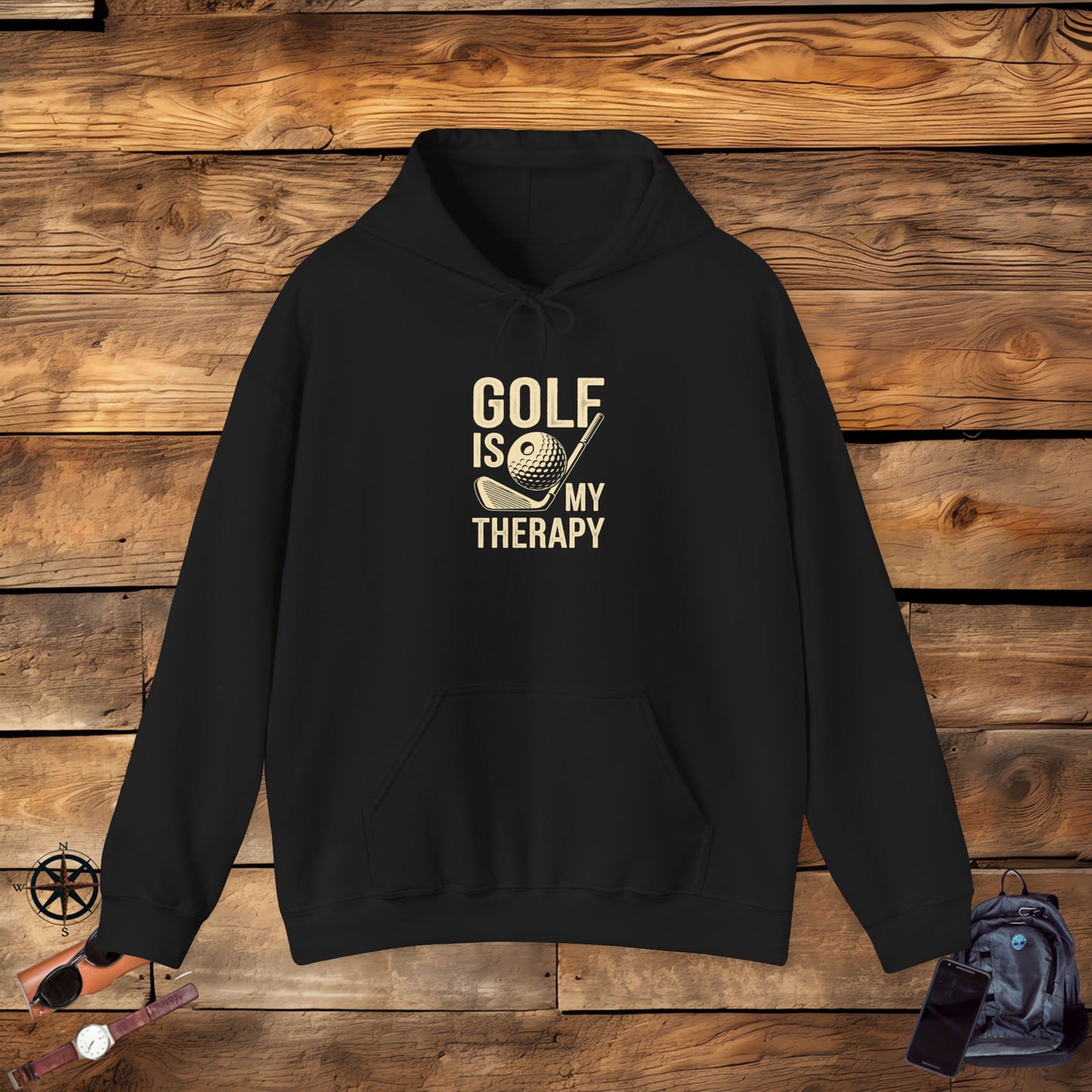 men & women golf sweatshirt: golf is my therapy. unisex sweatshirt.