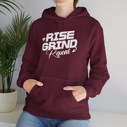 Unisex Heavy Blend™ Hooded Sweatshirt - Rise, Grind, Repeat - Hustle Daily Motivation