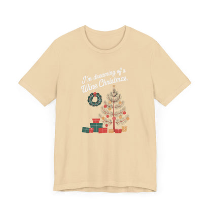 Men & Women Christmas T-Shirt. Wine Christmas! Unisex Christmas T-Shirt.