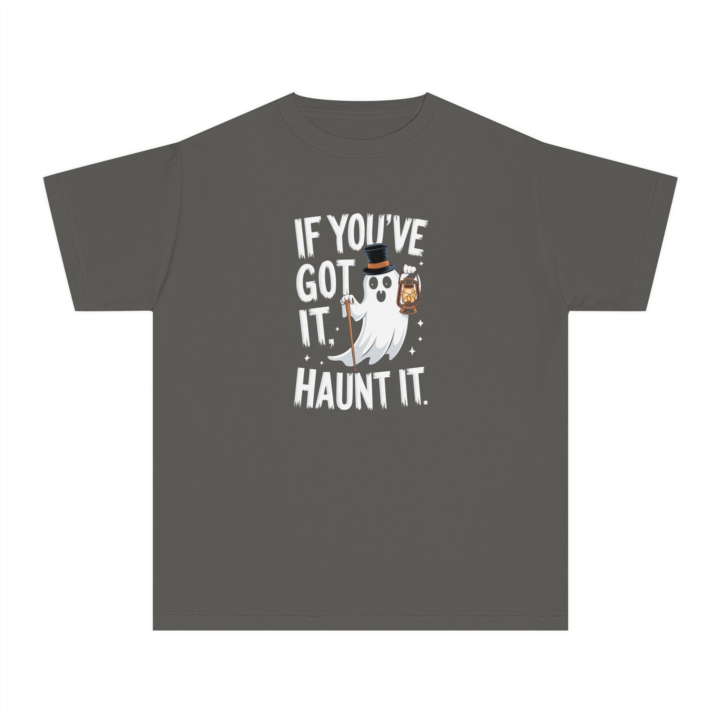 youth t-shirt, youth halloween t-shirt, if you've got it haunt it!