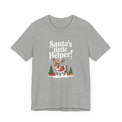 Men & Women Christmas T-Shirt. Santa's Little Helper! Unisex Christmas T-Shirt.