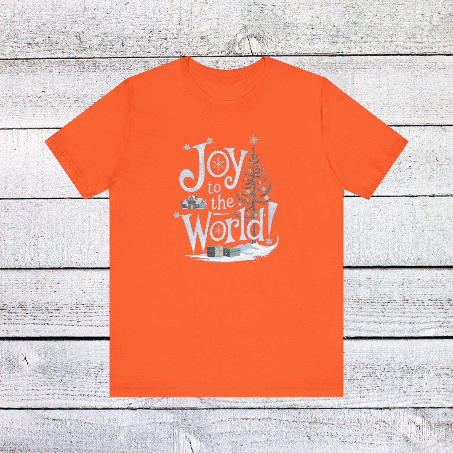 men & women christmas t-shirt: joy to the world! unisex christmas t-shirt.