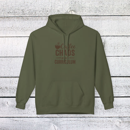 Unisex Softstyle Hoodie - Coffee, Chaos, and Curriculum Design. Teachers with Attitude.