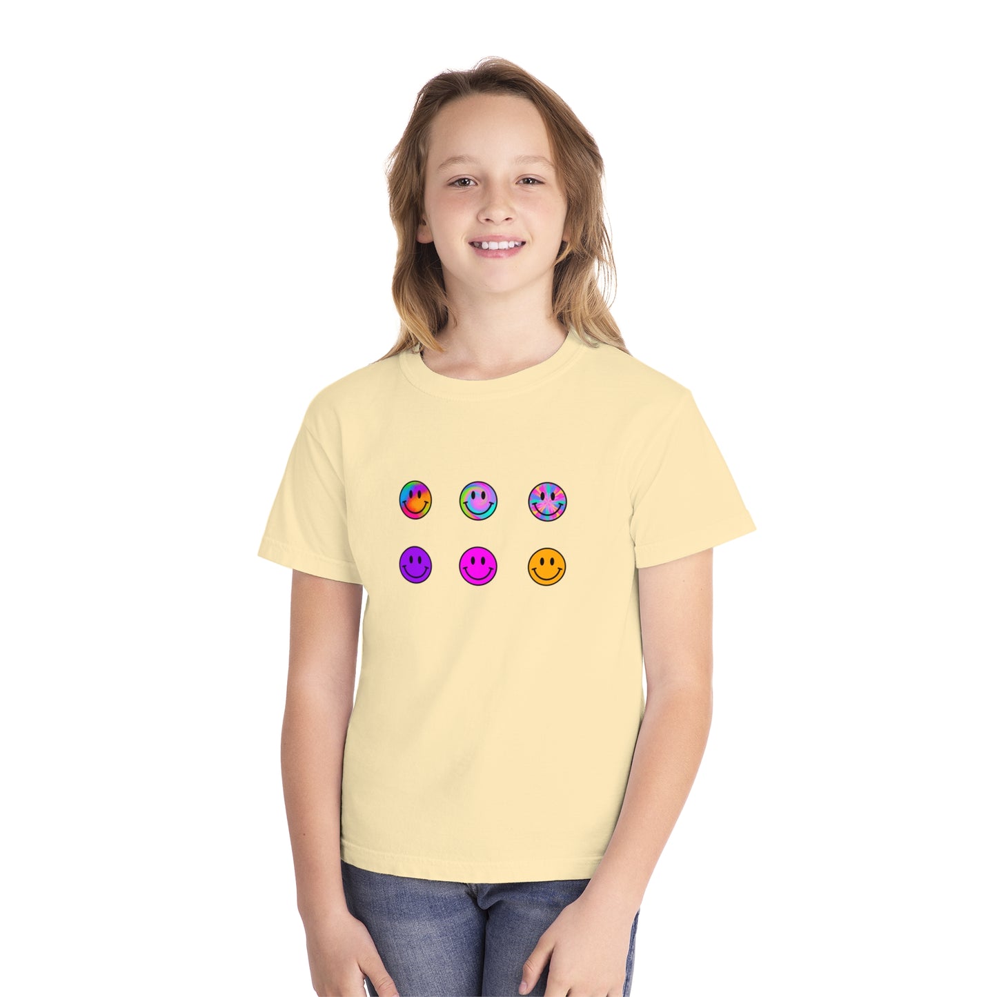 youth t-shirt - smiley faces