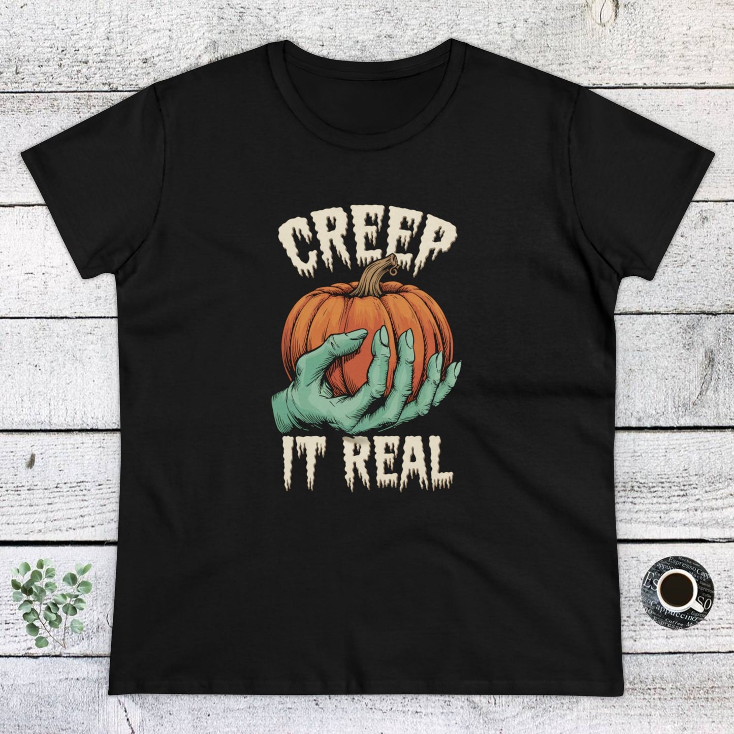 women's t-shirt, women's tee, halloween, funny gift, creep it real!