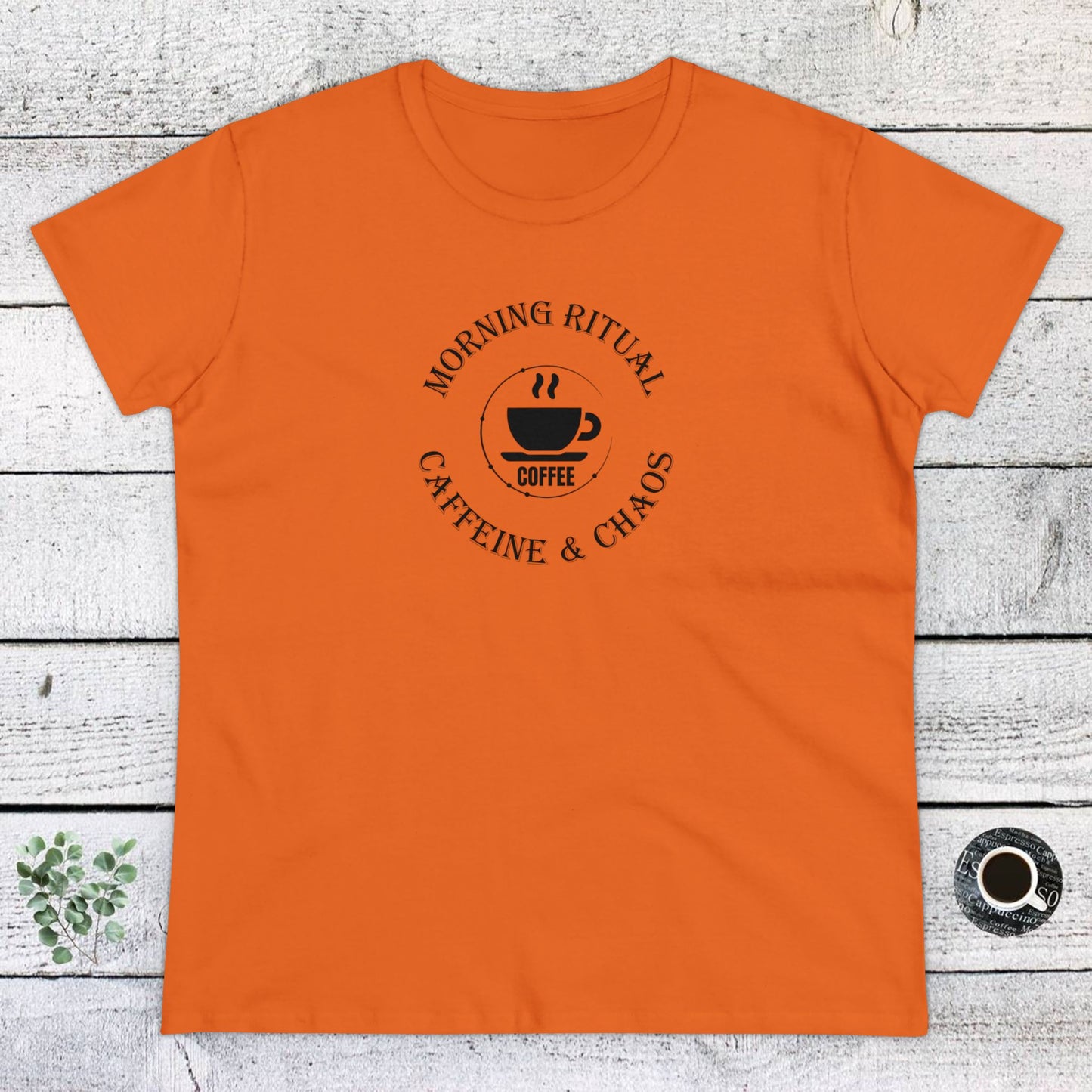 womens t-shirt - caffeine and chaos