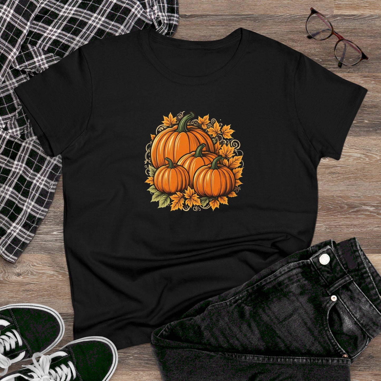 womens t-shirt - pumpkins