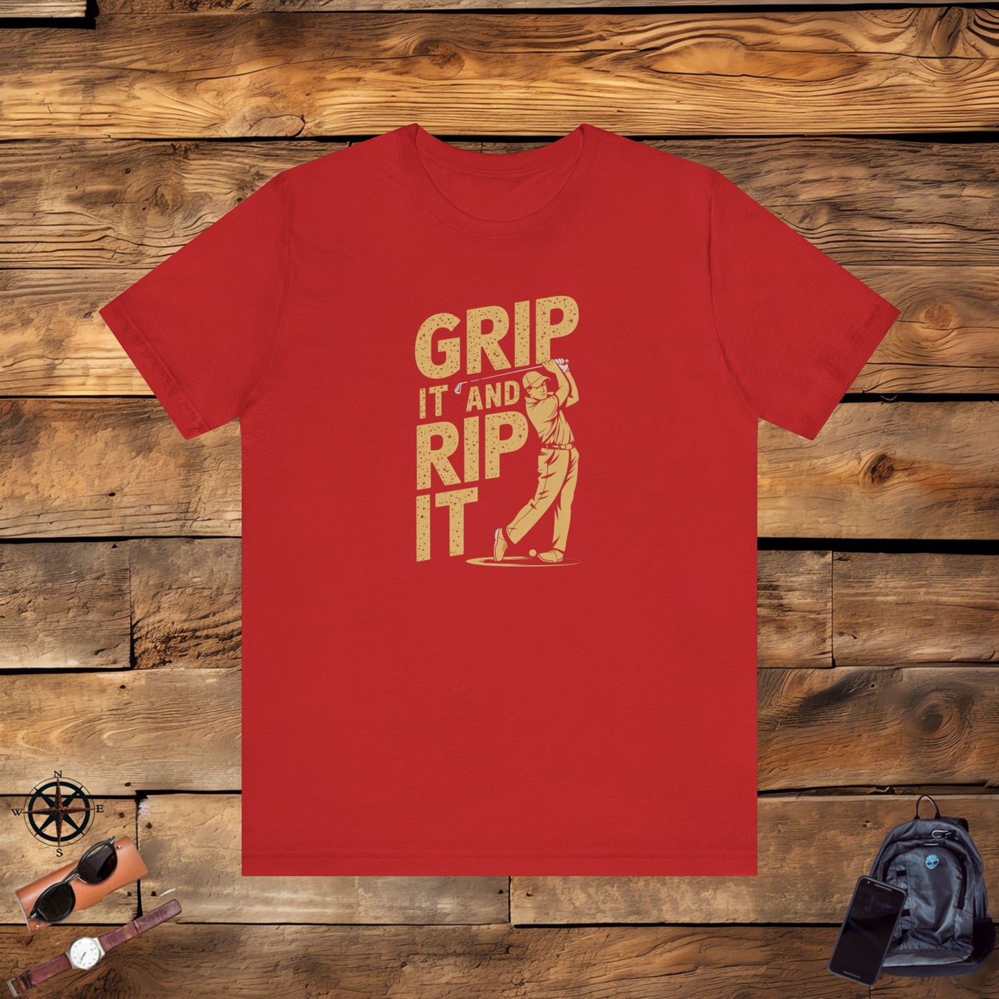 men & women golf t-shirt: grip it and rip it! unisex golf t-shirt.