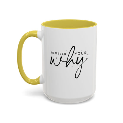 Colorful Mugs (11oz, 15oz) - Remember Your Why - Purpose Driven Motivation