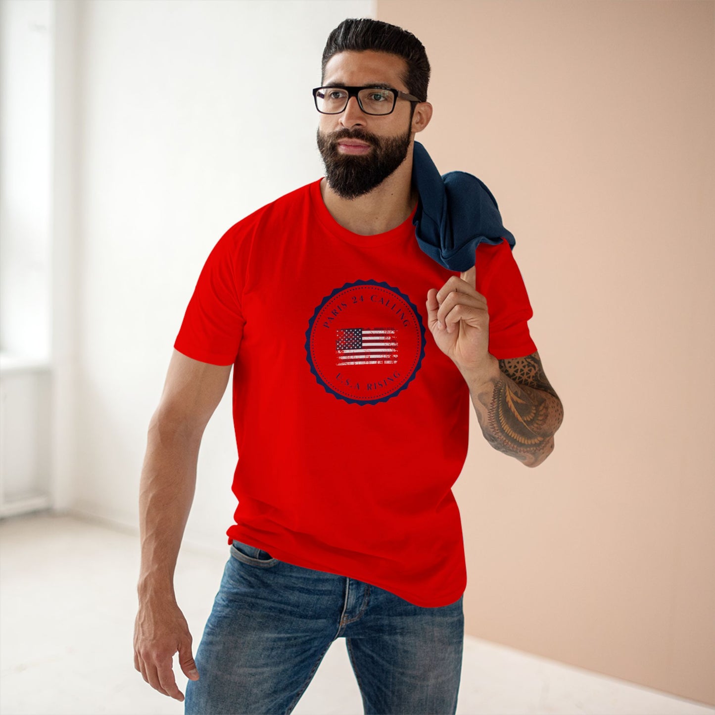 men's t-shirt - usa rising