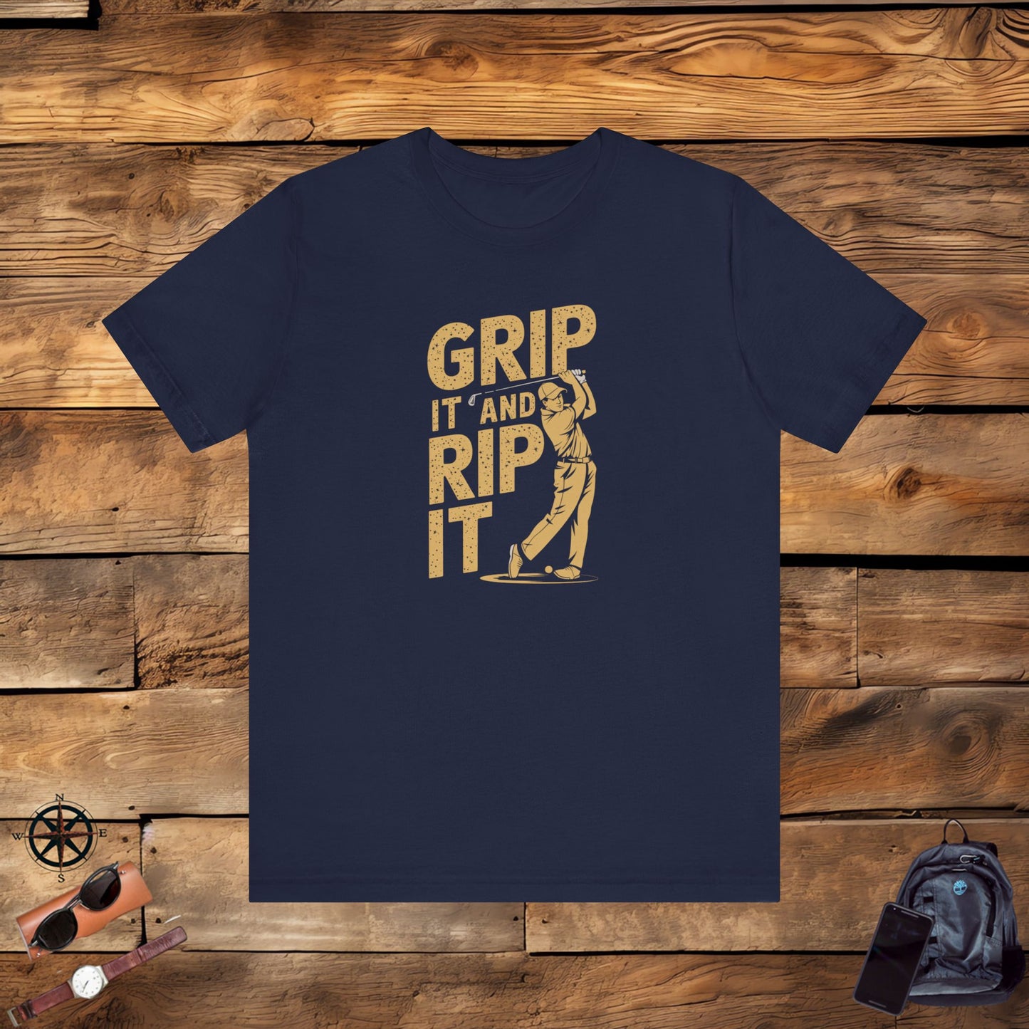 men & women golf t-shirt: grip it and rip it! unisex golf t-shirt.