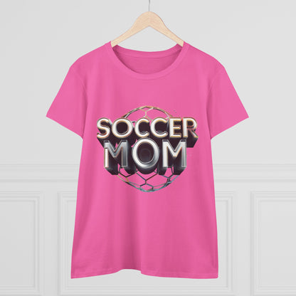 Stylish Women's Cotton Tee for Soccer Moms