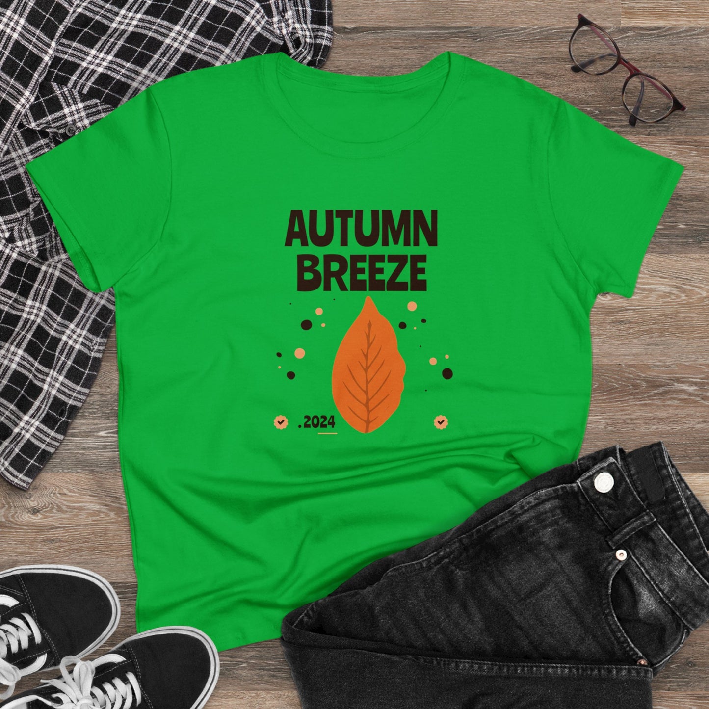 women t-shirts, women's tee, fall, autumn breeze, gift