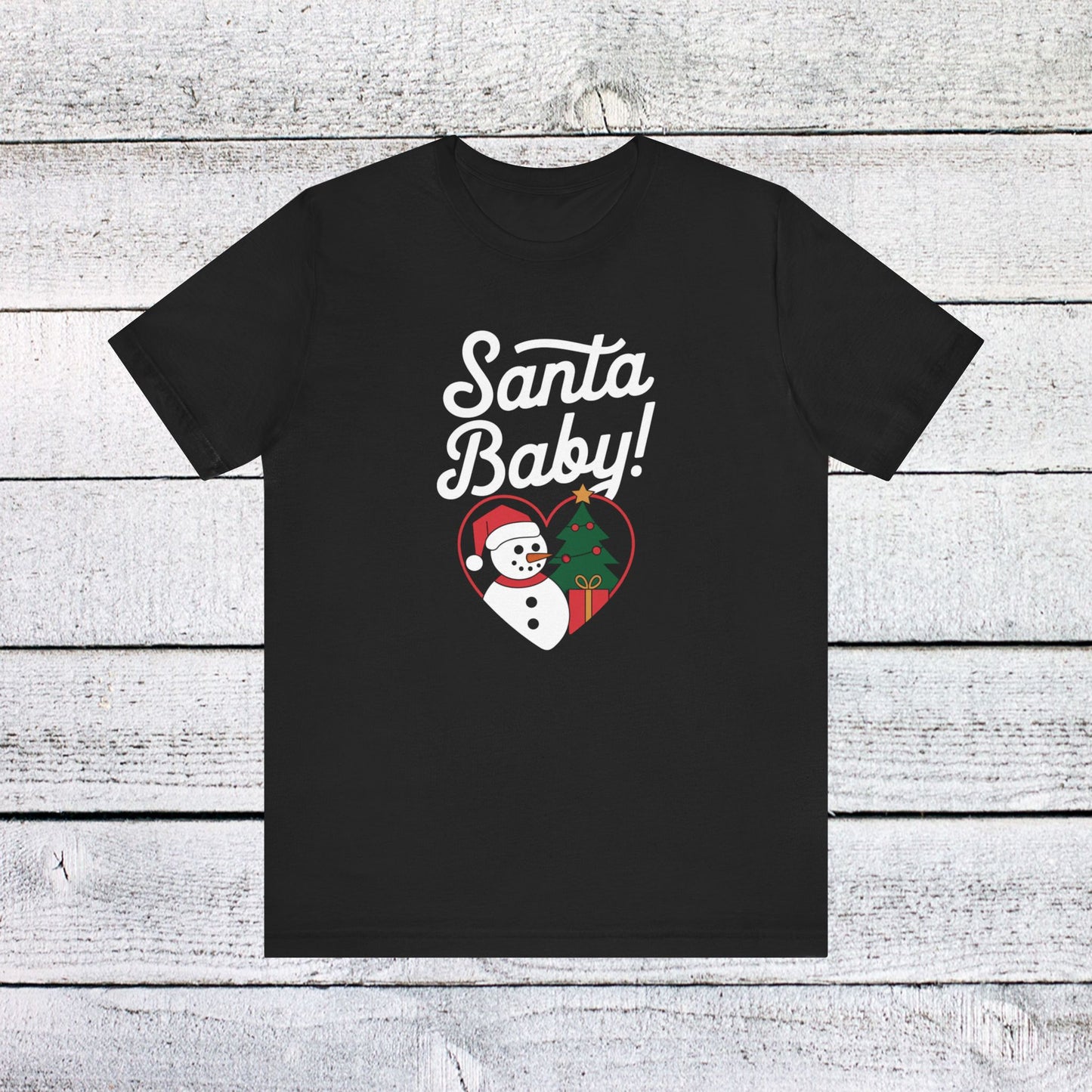 men & women christmas t-shirt. santa baby. unisex christmas t-shirt.