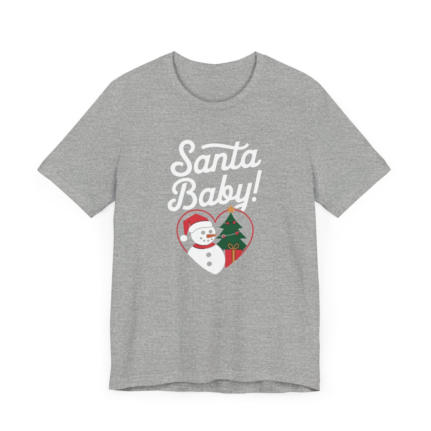 men & women christmas t-shirt. santa baby. unisex christmas t-shirt.