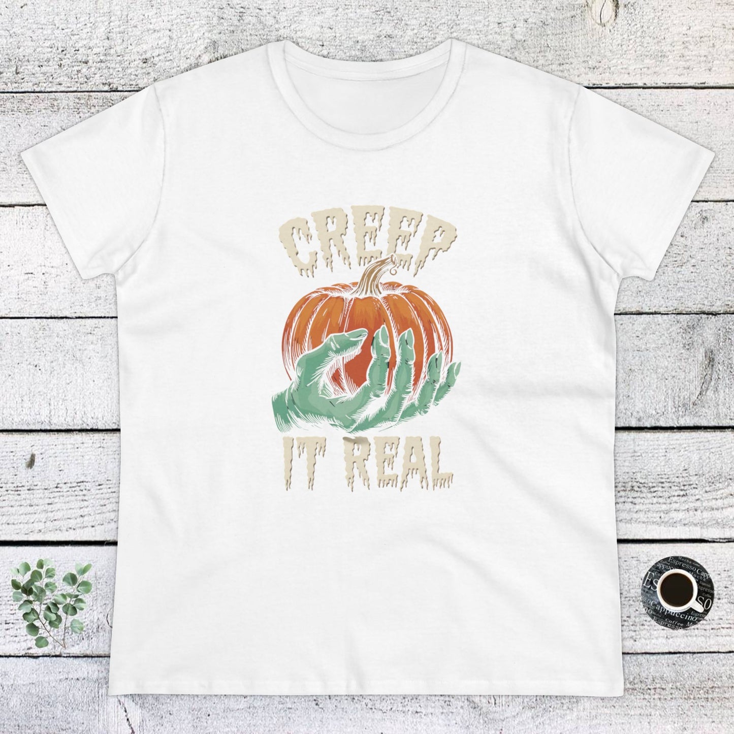 women's t-shirt, women's tee, halloween, funny gift, creep it real!