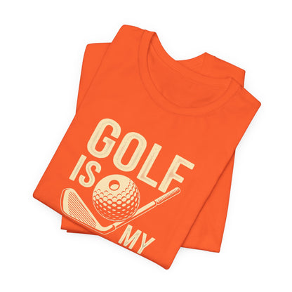 Men & Women Golf T-Shirt: Golf is my Therapy(2). Unisex Golf T-Shirt.