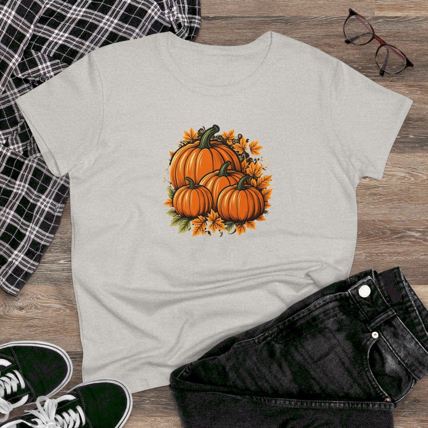 womens t-shirt - pumpkins