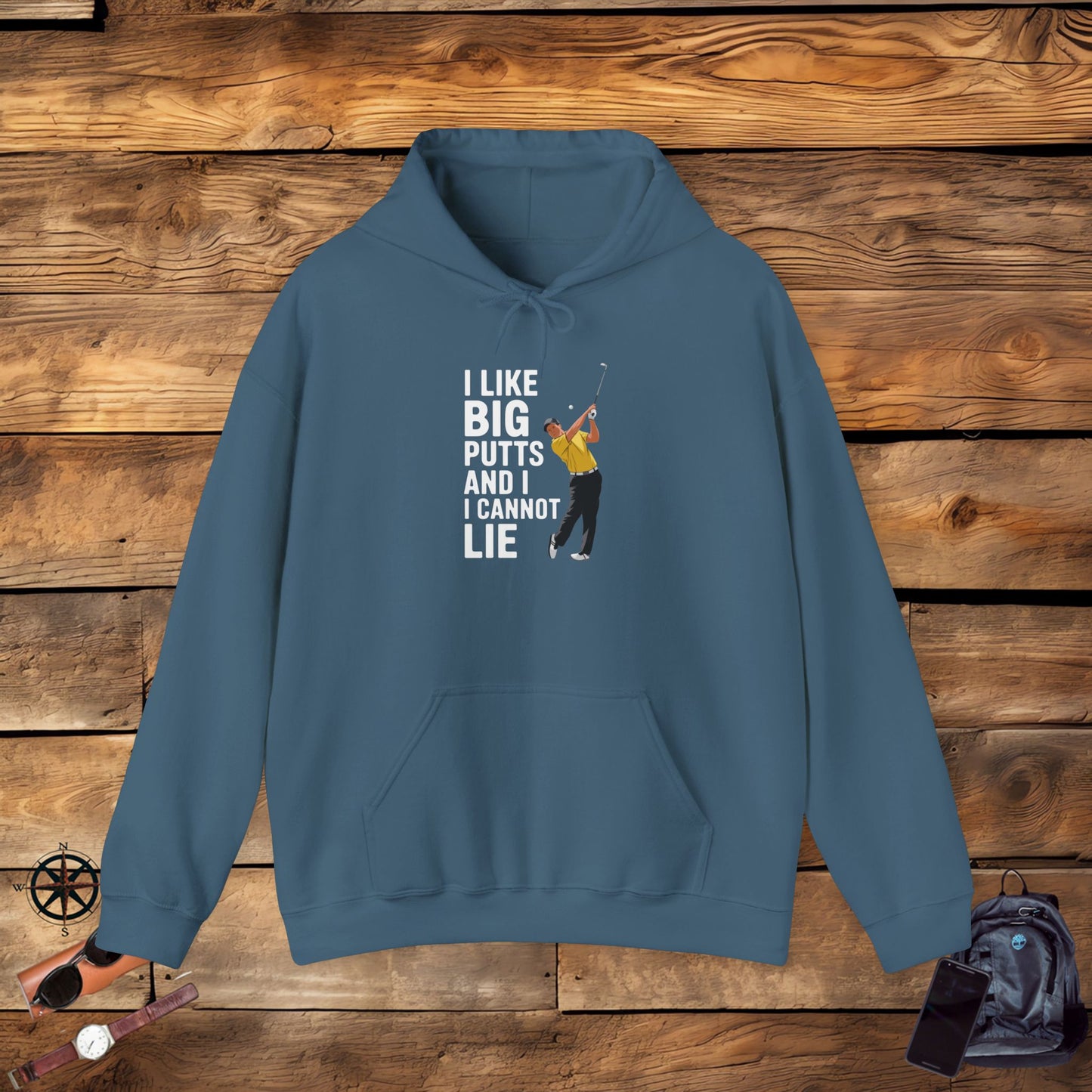 men & women golf sweatshirt: i like big putts and i cannot lie. unisex golf sweatshirt