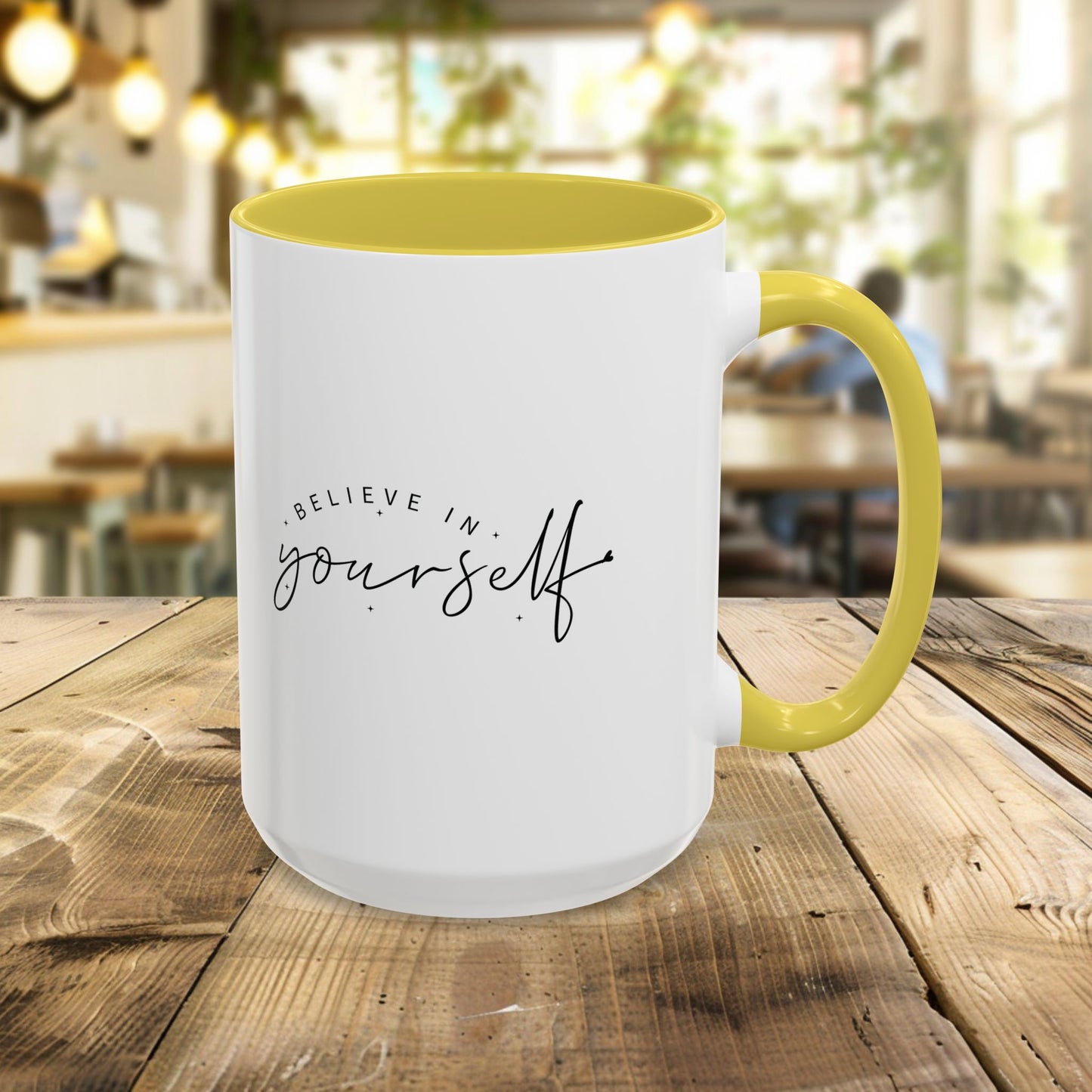 colorful inspirational mug - believe in yourself