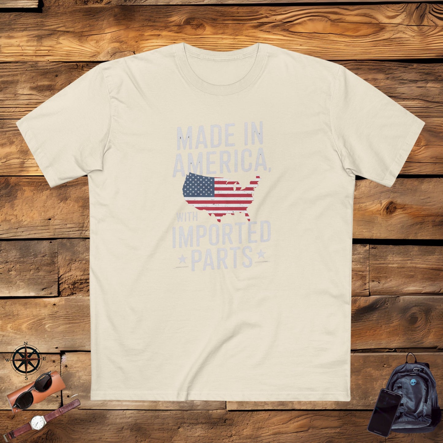 men's t-shirt funny, men's tee, men's funny gift, made in america with imported parts