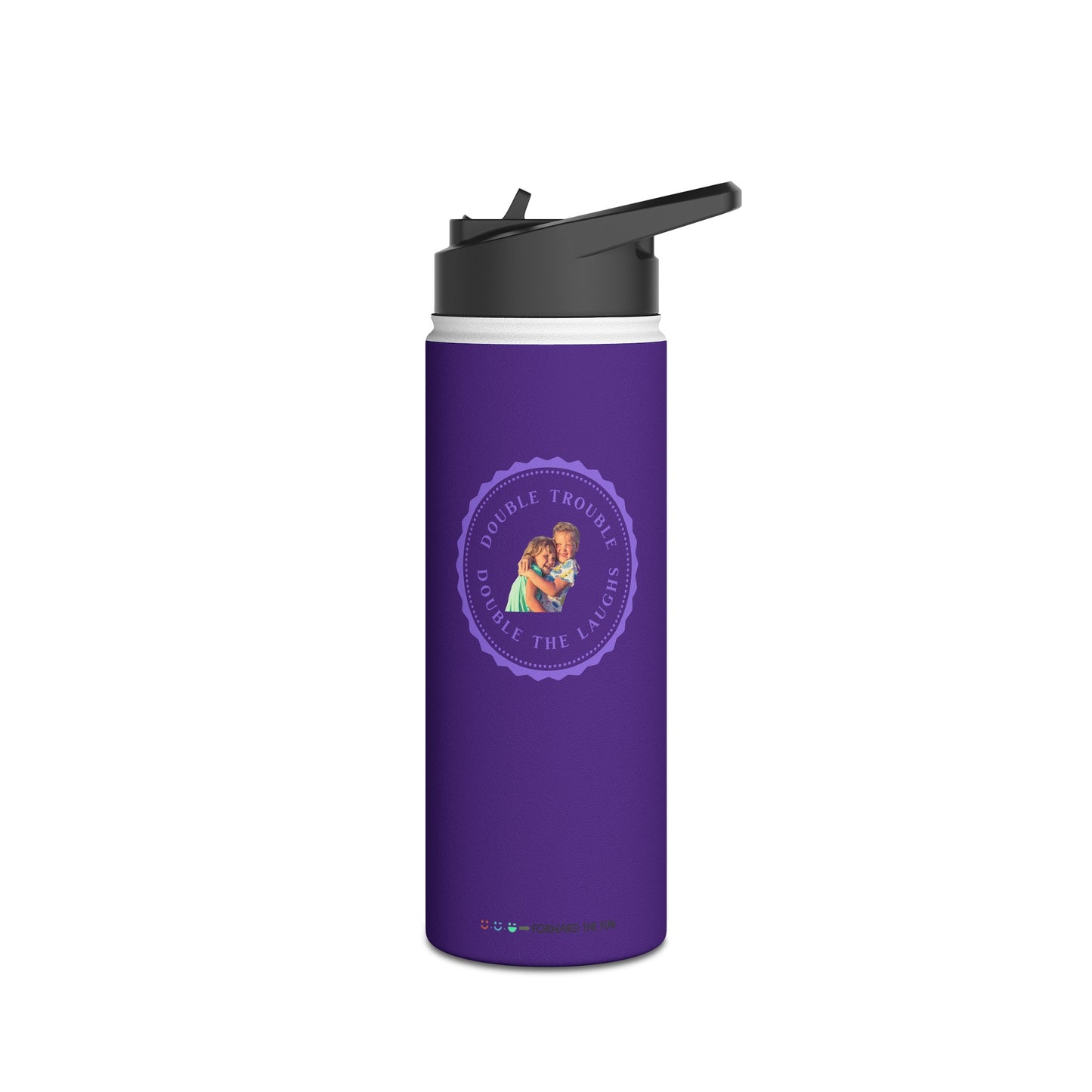 stainless steel water bottle - double trouble