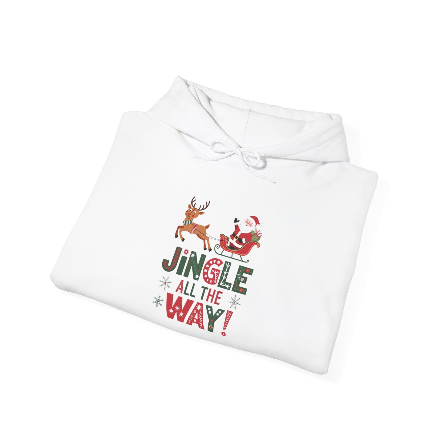 men's and women's christmas sweatshirt. jingle all the way. unisex christmas sweatshirt.