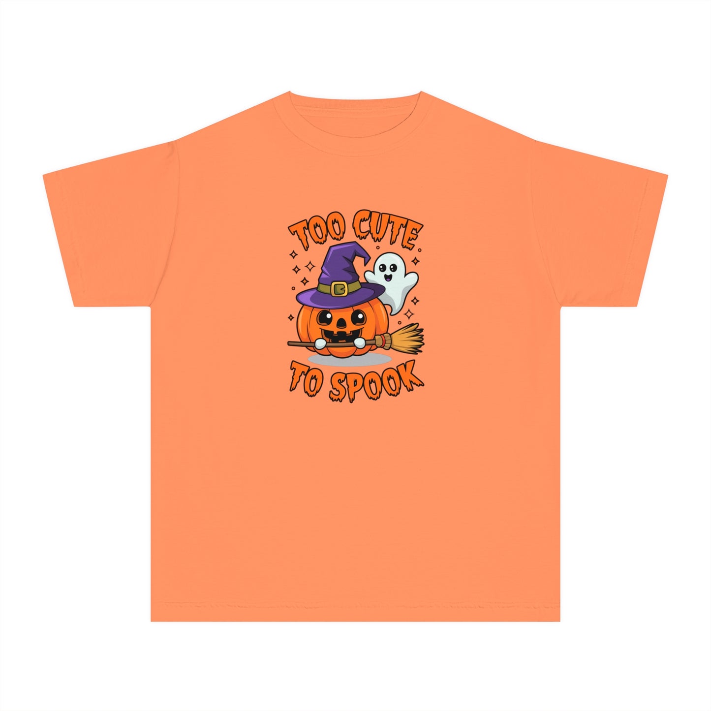 youth t-shirt, youth halloween t-shirt, too cute to spook!